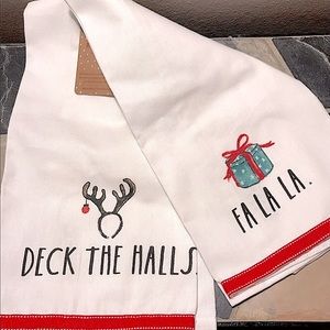 Rae Dunn holiday-themed kitchen towels